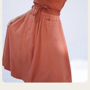 Hackwith Design House Swing Painter skirt - sz L - Baked Clay